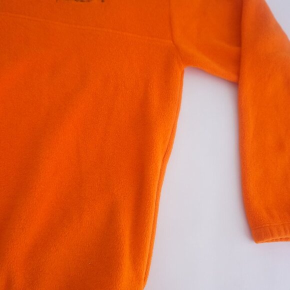 Vtg Tony Stewart #20 Orange Nascar Quarter Zip Fleece Sweater L By Competitors - Picture 6 of 11